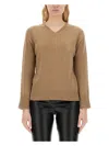 's Max Mara Orion V-neck Cashmere Sweater In Beige