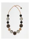S Max Mara Womens  Adjustable Brand-plaque Woven Necklac In Beige