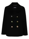 S Max Mara Double-breasted Virgin Wool Jacket In Black