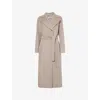 's Max Mara Womens Poldo Notch-lapels Regular-fit Wool Coat Beige
