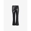 S Max Mara Womens  Sublime Straight-leg Coated Faux-leather Trousers In Black