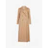 S Max Mara Long Length Double-breasted Coat With Back Vent In Camel