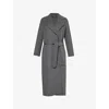 's Max Mara Womens Poldo Notch-lapels Regular-fit Wool Coat Grigio Medio