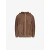 S Max Mara Womens Honey Zeno Hooded Suede Jacket