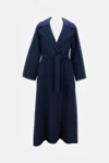 S Max Mara Womens Long Coat In Blue