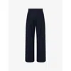 's Max Mara Womens Siri Wide-leg Wool Trousers Midnightblue