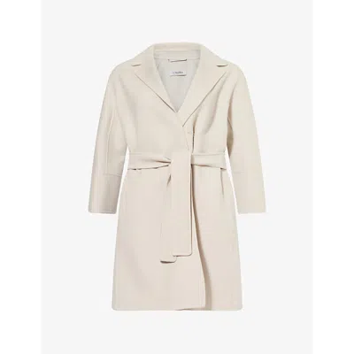 's Max Mara Womens S Max Mara Arona Short Double-faced Wool Coat In White