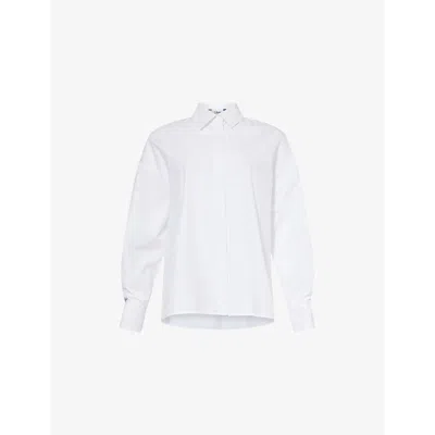 S Max Mara Womens  Marika Cotton-poplin Shirt In Optical White