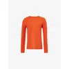 S Max Mara Womens  Georg Crewneck Relaxed Wool-blend Knitted Jumper In Orange
