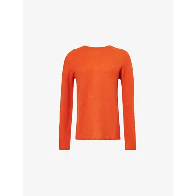 S Max Mara Womens  Georg Crewneck Relaxed Wool-blend Knitted Jumper In Orange