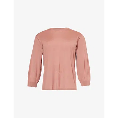 S Max Mara Womens  Amici Round-neck Wool Jumper In Pink