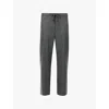 's Max Mara Womens Floria Two-slip-pockets Wide-leg High-rise Stretch-wool Trousers Medium Grey