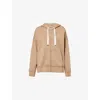 's Max Mara Womens S Max Mara Jour Logo-drawstring Cotton-blend Hoody In Camel
