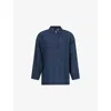 S Max Mara Womens Ultramarine Varese Long-sleeve Linen Shirt