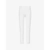 's Max Mara Womens White Basilea Brand-print Stretch-woven Leggings In White