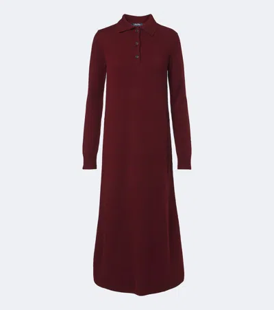 S Max Mara Wool And Cashmere Polo Dress In Brown