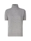 S Max Mara Paola Wool Blend Turtleneck Sweater In Grey