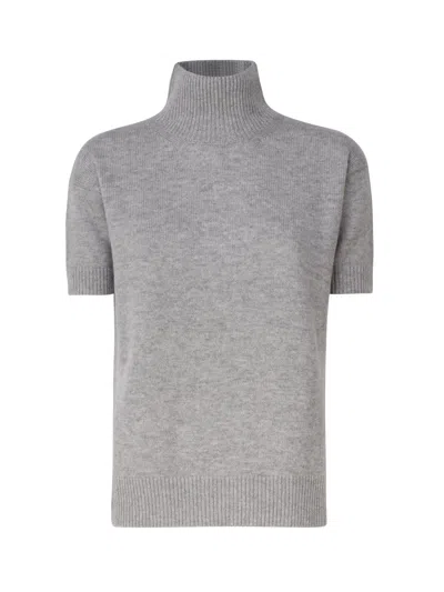 S Max Mara Paola Wool Blend Turtleneck Sweater In Grey
