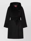 S Max Mara Wool Belted Coat In Black