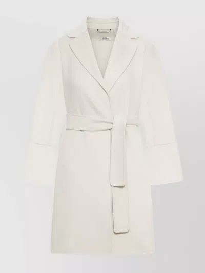 S MAX MARA WOOL BELTED SINGLE BREASTED COAT
