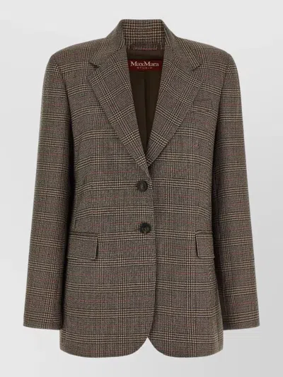 S Max Mara Wool Blazer In Brown