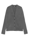's Max Mara Apollo Wool Cardigan With Elbow Patches In Gray