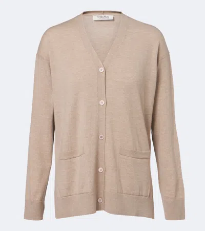 's Max Mara Wool Cardigan In Beige