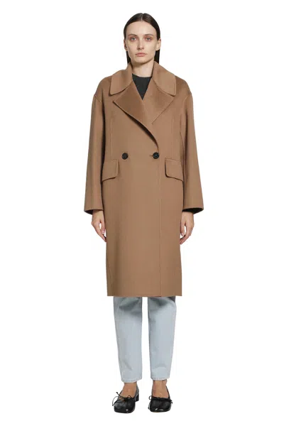S Max Mara Wool Coat In Beige