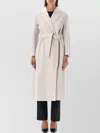 's Max Mara Wool Coat Belted Pockets In Ecru