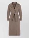 S Max Mara Esturia Belted Wool Coat In Gray