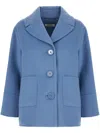 's Max Mara Cerulean Blue Wool Coat In Blue