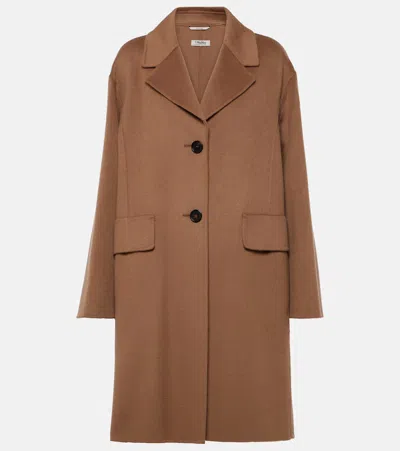 S Max Mara Wool Coat In Brown