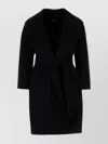 S Max Mara Wool Coat Messi Waist Sleeves In Black