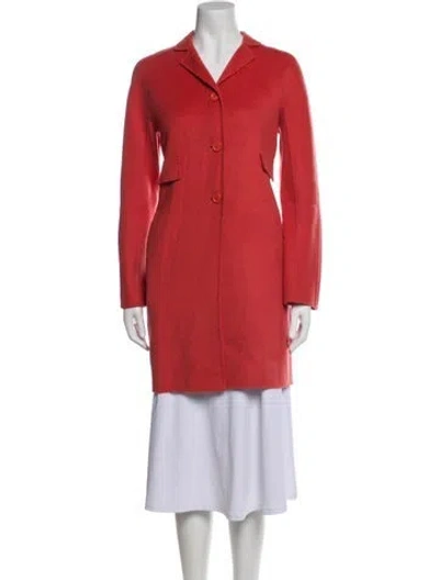 Pre-owned S Max Mara Wool Coat In Red