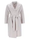 S Max Mara Wool Coat With Belt In Brown