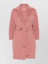 S Max Mara Wool Coat With Belted Waist And Pockets