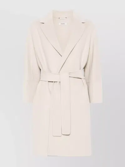 's Max Mara Wool Coat With Detachable Waist Belt In Beige
