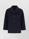 S Max Mara Wool Coat With Front Pockets And Notched Lapels