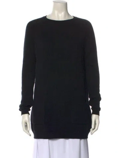 Pre-owned S Max Mara Wool Crew Neck Sweater In Black