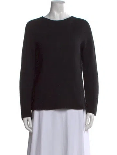 Pre-owned S Max Mara Wool Crew Neck Sweater In Black