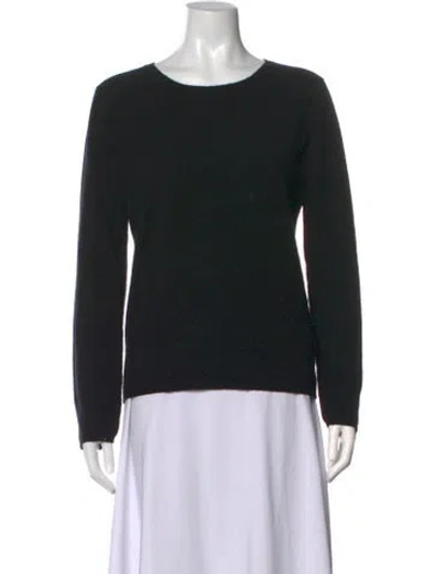 Pre-owned S Max Mara Wool Crew Neck Sweater In Black