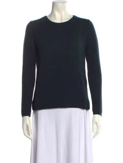 Pre-owned 's Max Mara Wool Crew Neck Sweater In Blue