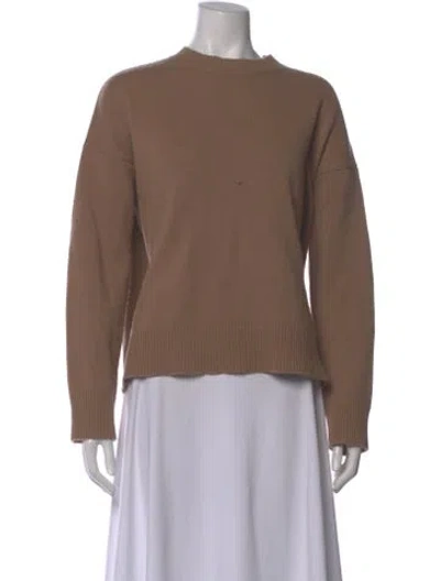Pre-owned S Max Mara Wool Crew Neck Sweater In Brown