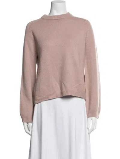 Pre-owned S Max Mara Wool Crew Neck Sweater In Pink