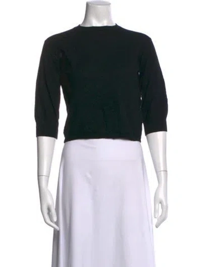 Pre-owned S Max Mara Wool Crew Neck Top In Black