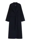 S Max Mara Esturia Midi Coat In Wool Drap In Blue