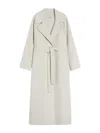 S Max Mara Wool Single Breasted Coat In White