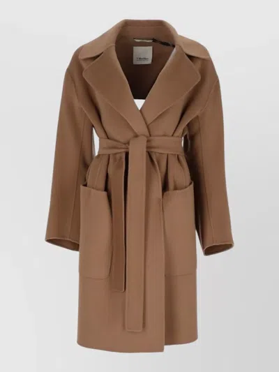 S Max Mara Wool Fitted Jacket In Brown