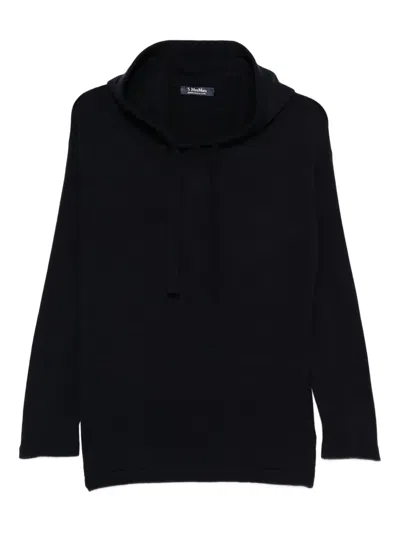 's Max Mara Wool Hoodie In Blue