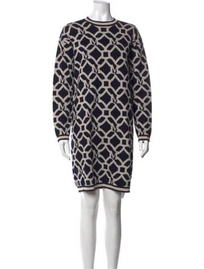Pre-owned S Max Mara Wool Knee-length Dress In Neutrals